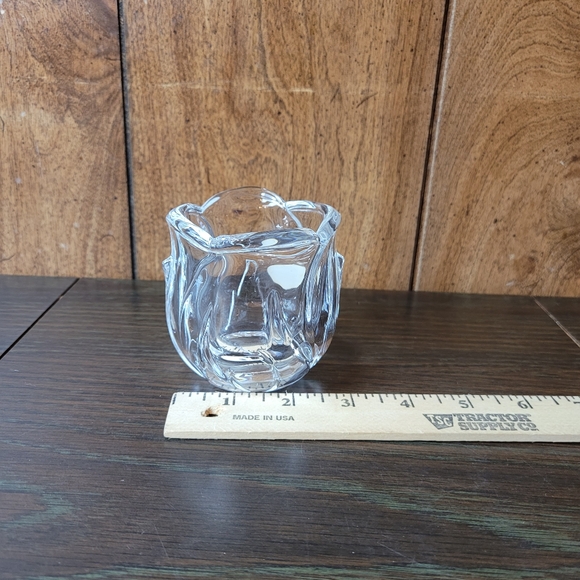 Lead Crystal Tulip tea lite Candle Holder - Picture 6 of 7